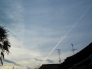 飛行機雲の写真素材04